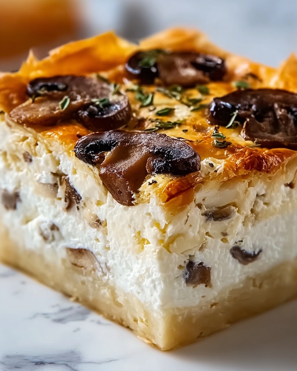 Feta & Mushroom Brunch Squares Recipe - Recipe Image