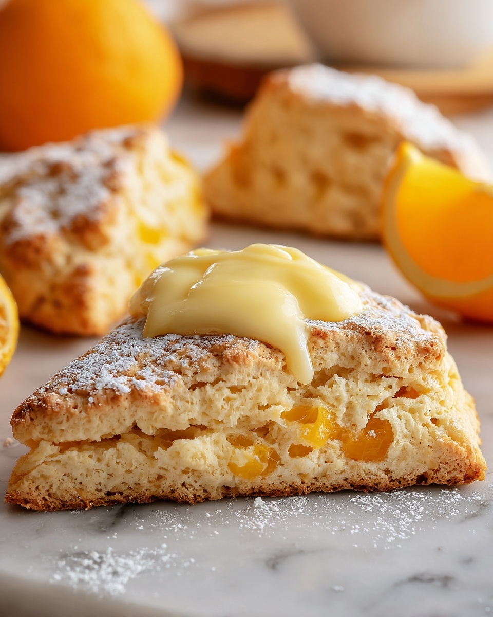 Fresh Orange Scones with zesty glaze Recipe - Recipe Image