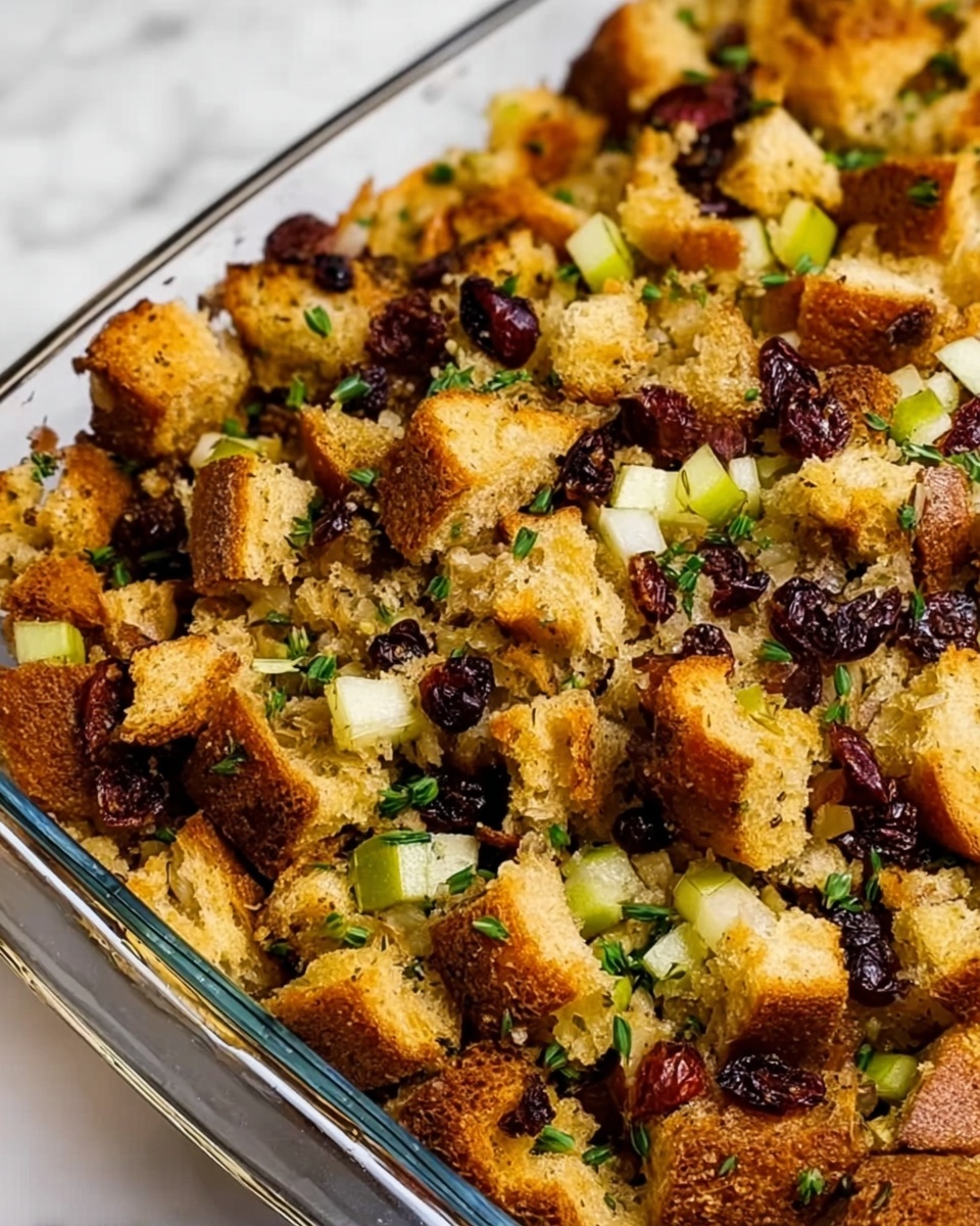 Sausage, Apple, and Cranberry Stuffing Recipe - Recipe Image