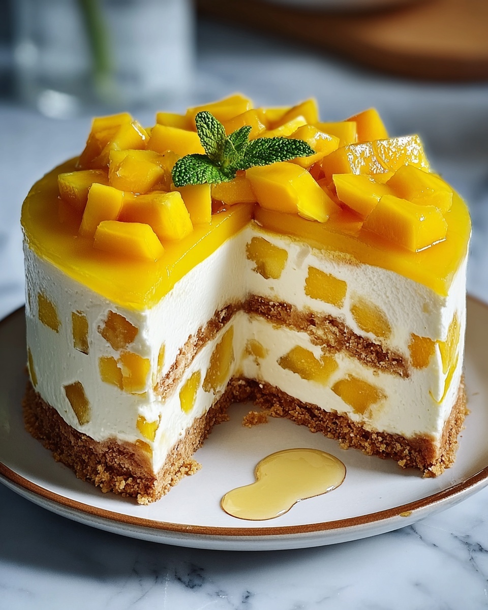 Unbaked Mango Cheesecake Recipe - Recipe Image