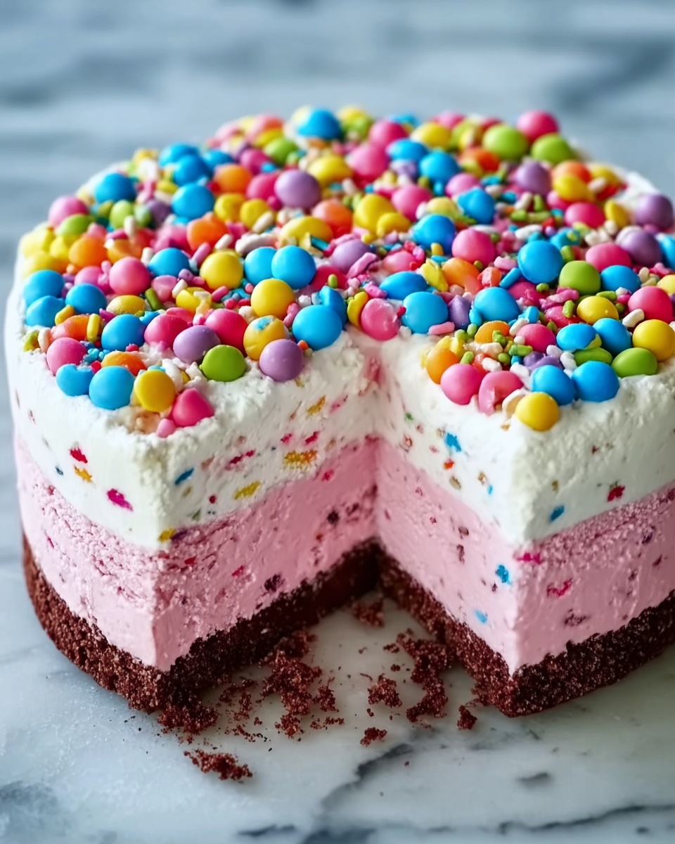 Funfetti Strawberry Ice Cream Cake Recipe - Recipe Image