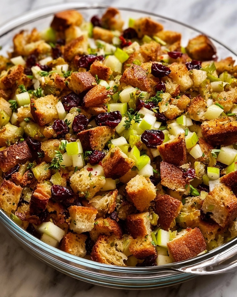 Sausage, Apple, and Cranberry Stuffing Recipe - Recipe Image