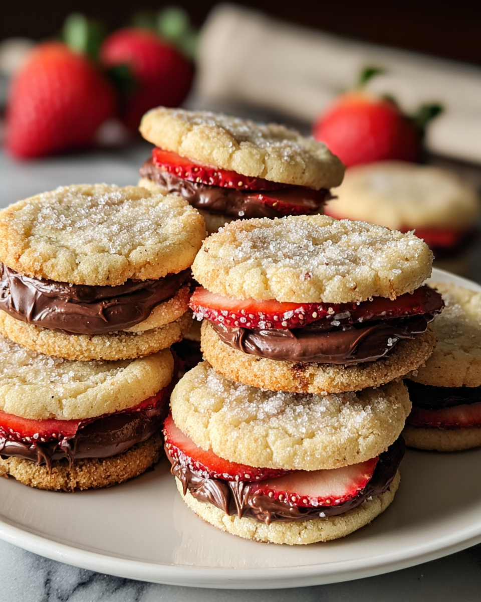 Chocolate-Stuffed Strawberry Sugar Cookies Recipe - Recipe Image