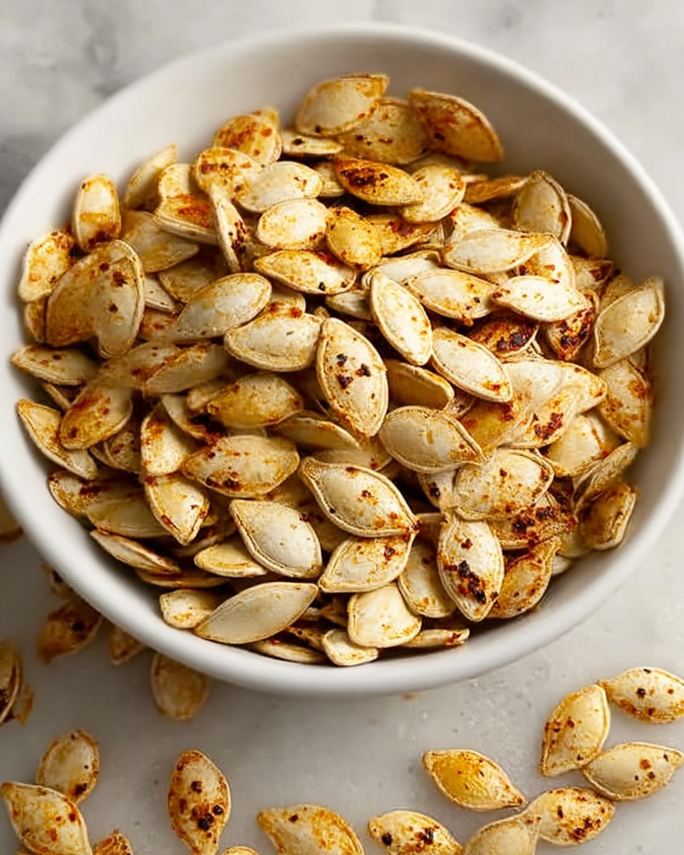 Spicy Harissa Roasted Pumpkin Seeds Recipe - Recipe Image
