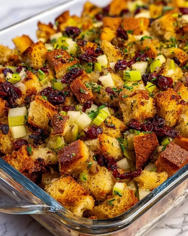 Sausage, Apple, and Cranberry Stuffing Recipe
