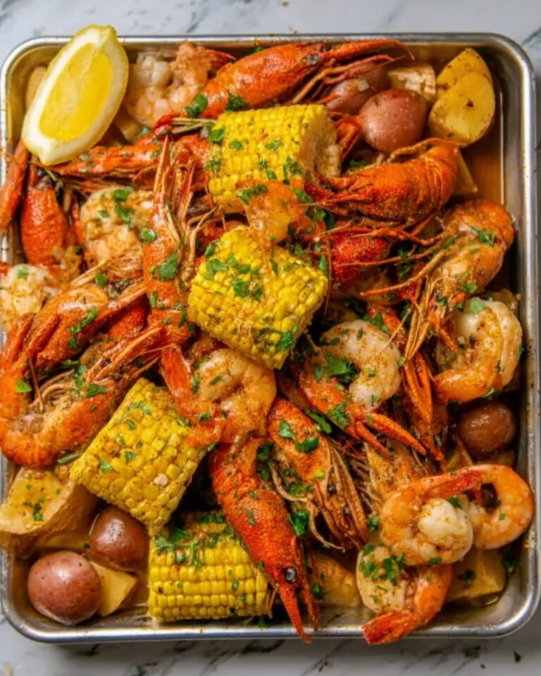 Cajun Seafood Boil with Garlic Butter Sauce Recipe
