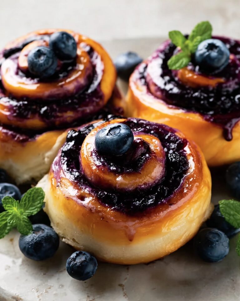 Blueberry Cinnamon Rolls with Cream Cheese Frosting Recipe