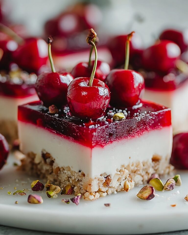 Heavenly Cherry Pistachio Cheesecake Bars Recipe