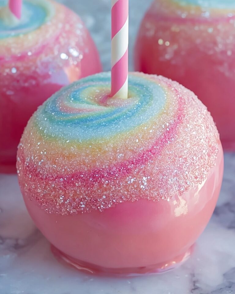 Cotton Candy Swirl Candy Apples Recipe